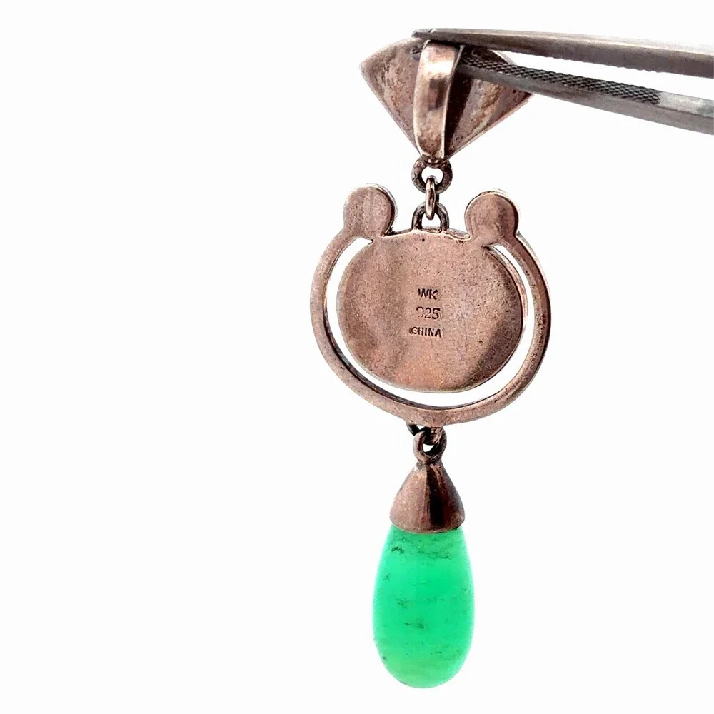 Designer Whitney Kelly 925 Sterling Silver Multi Gemstone Statement Drop Pendant
